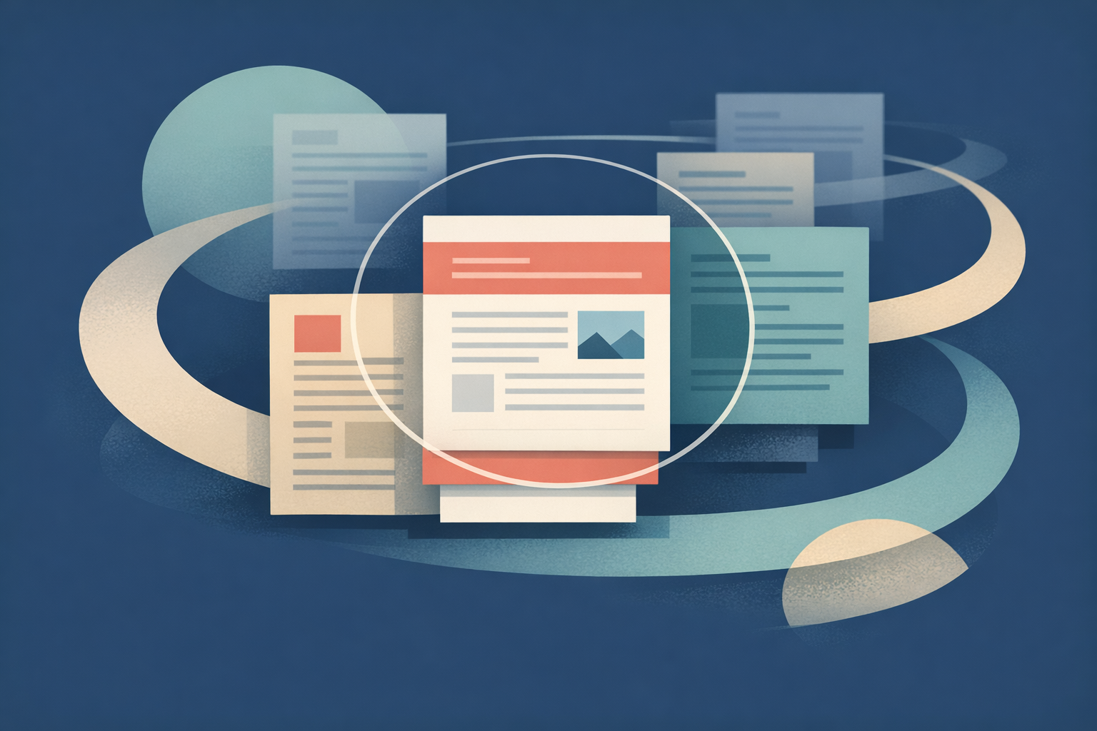 Minimal editorial abstraction of structured content, clear pathways, and readable signals improving both navigation and discovery